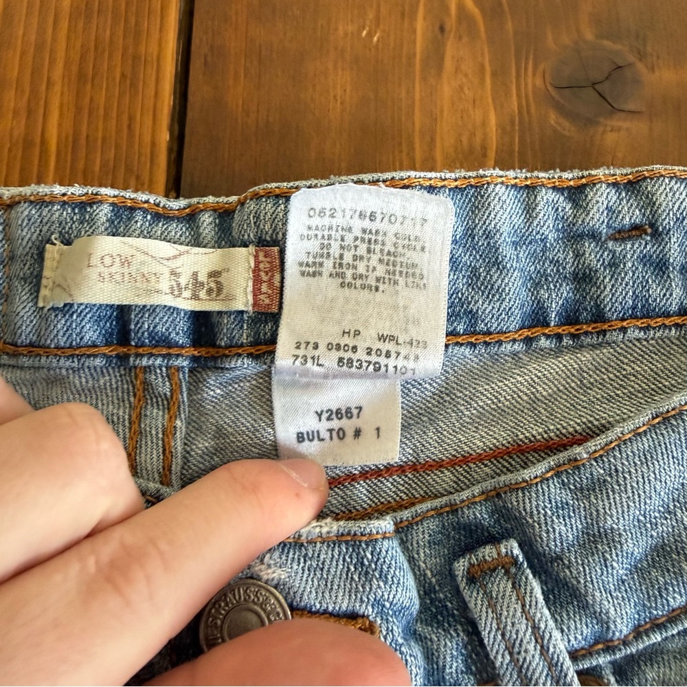 Levi's 545 Light Wash Low Skinny Cropped Denim Jeans - Picture 12 of 12